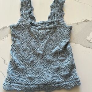 Free People baby blue tank top